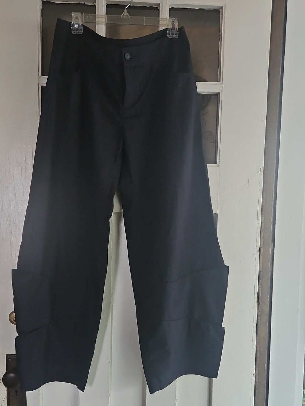 Karen Klein Low Rise/Low Slung Navy Barrel Pants